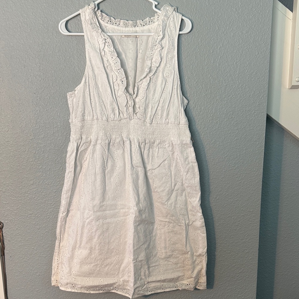 Old Navy White Eyelet Sleeveless Dress